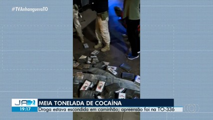 Meia tonelada de cocaína foi apreendida na TO-336