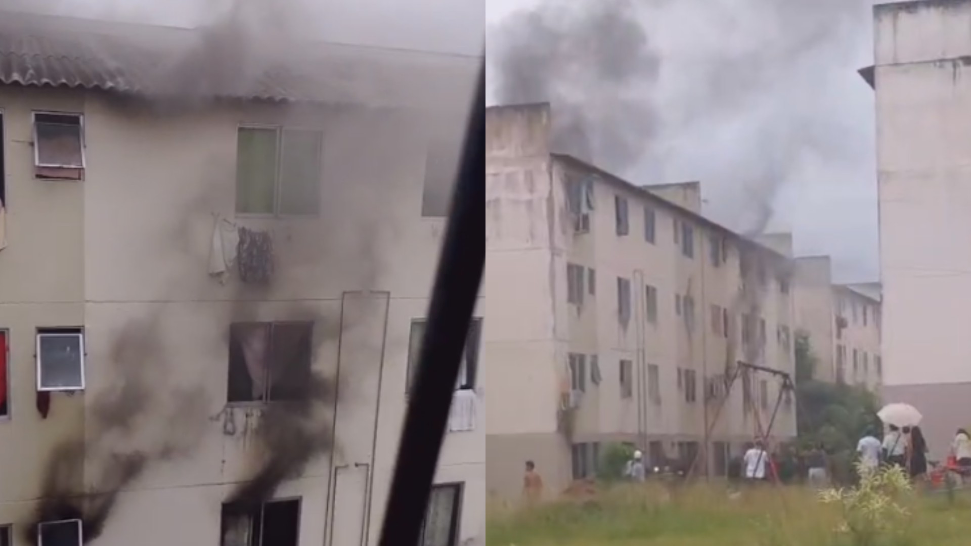 Apartamento em conjunto habitacional de Marituba pega fogo