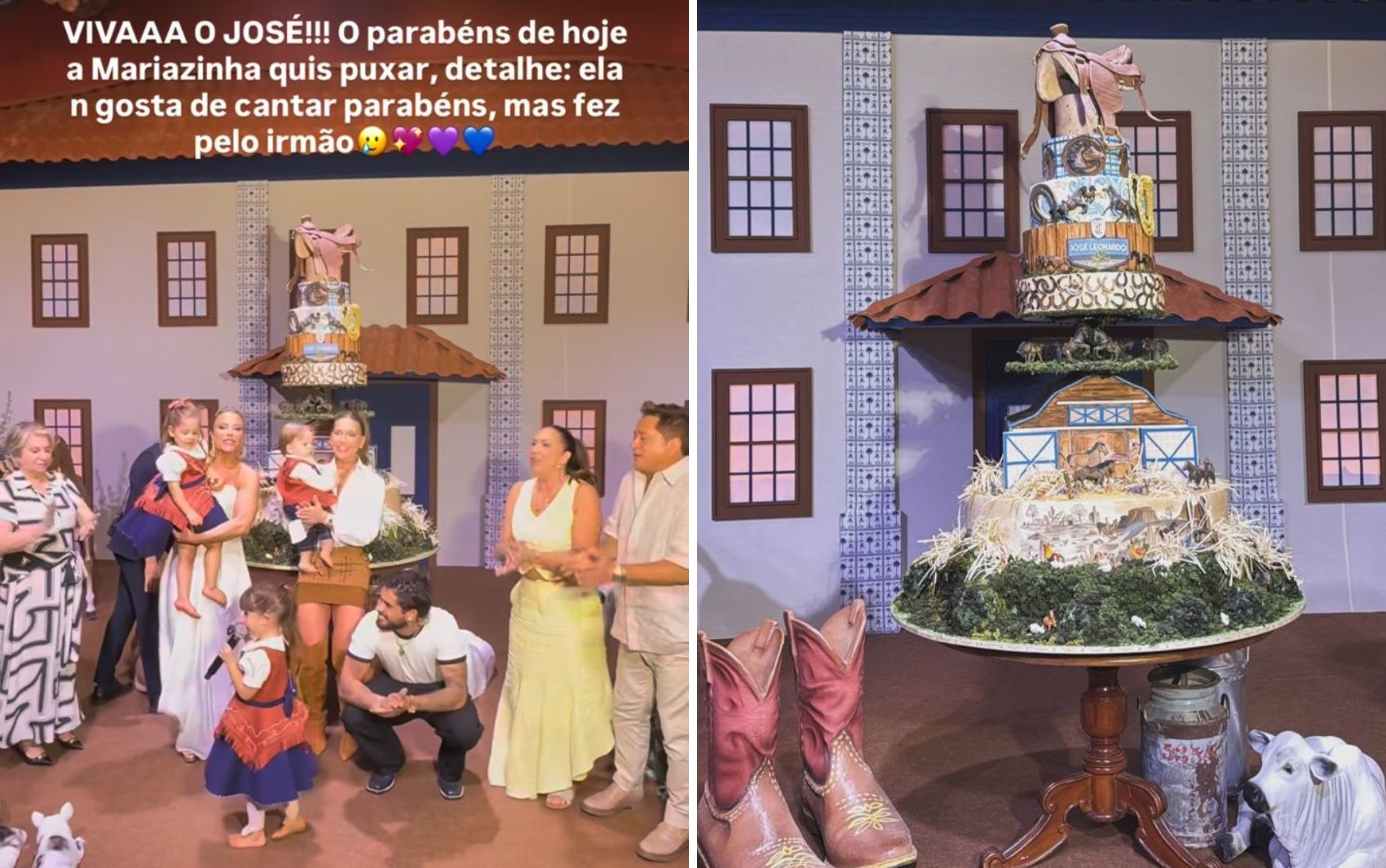 De show de Mari Fernandez a Maria Alice puxando os parabéns: veja detalhes da festa de 1 ano de José Leonardo, filho de Virginia e Zé Felipe