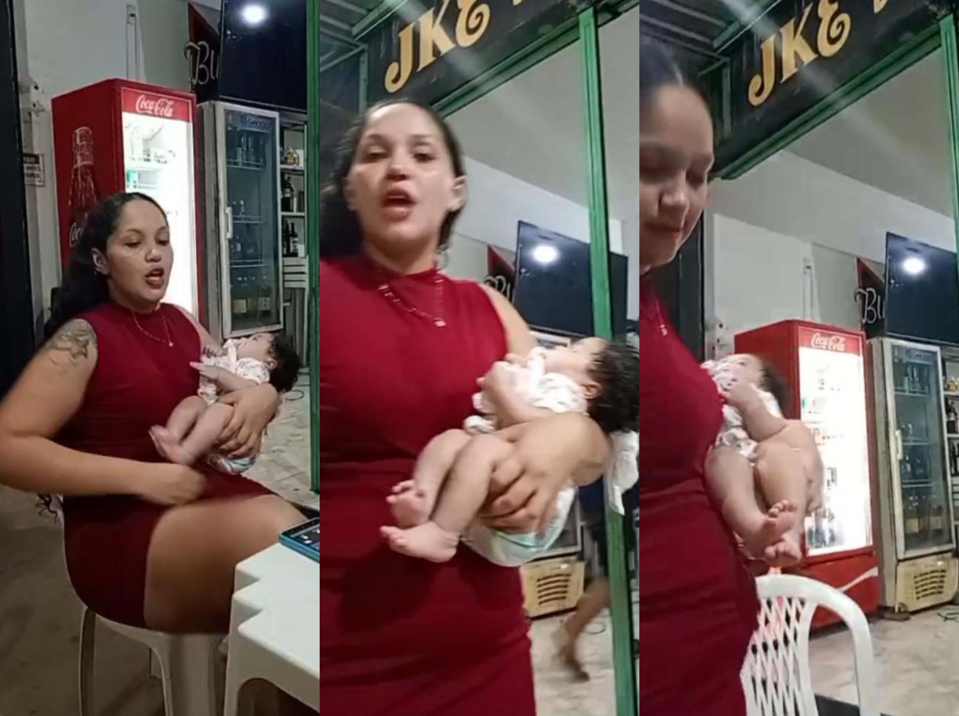 VÍDEO: Mãe suspeita de matar filha de 2 meses aparece com bebê em bar horas antes da morte
