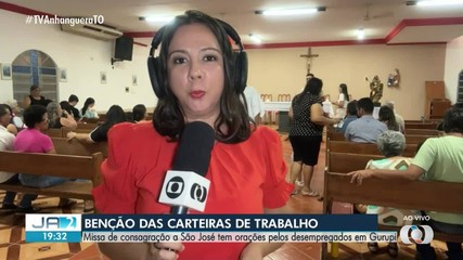 Fiéis rezam por desempregados em missa dedicada a São José, em Gurupi