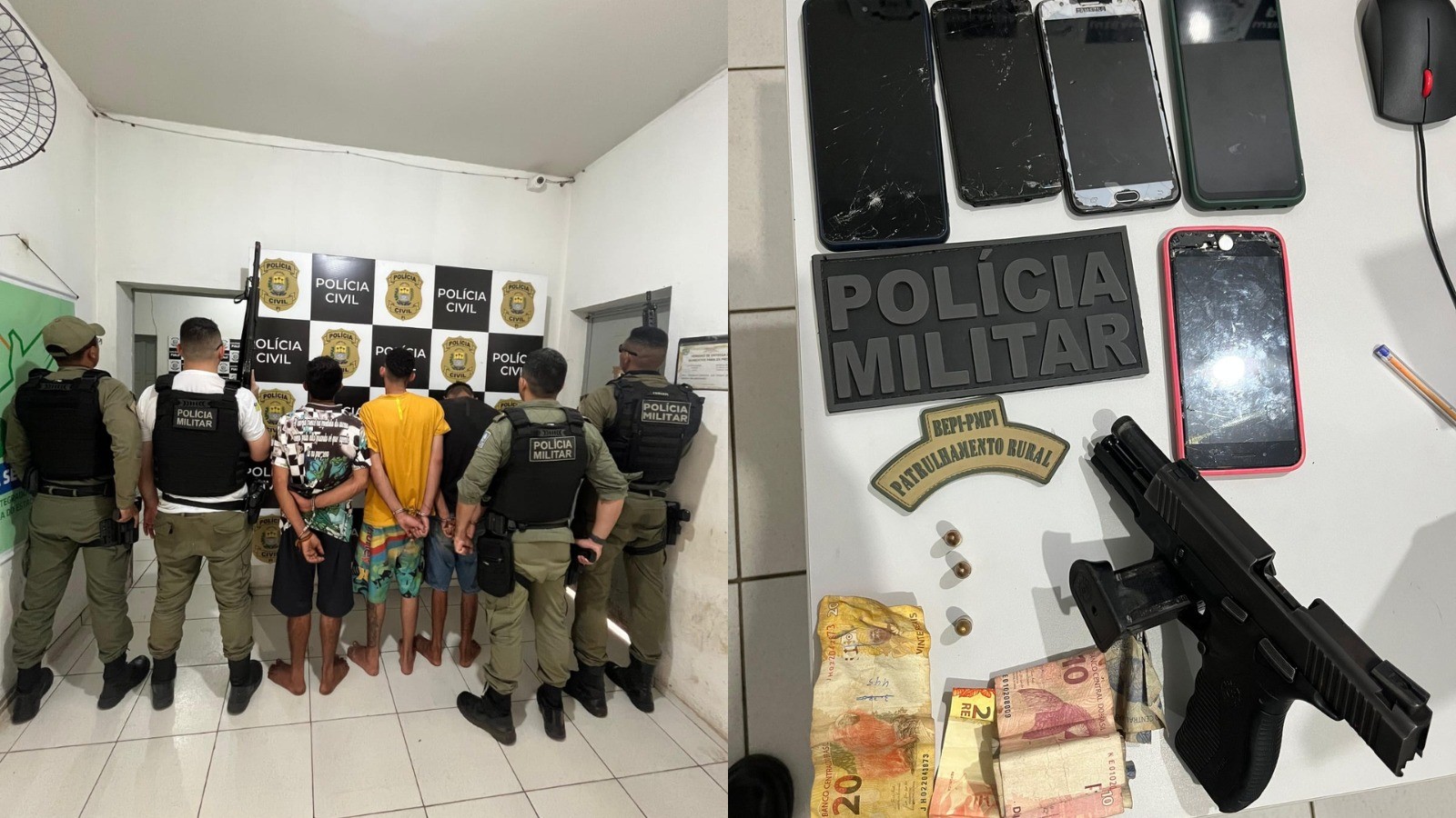 Dupla é presa pela PM após tentativa de assalto à viatura descaracterizada no Piauí