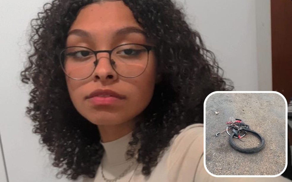 Estudante Bianca Dias Bezerra, de 17 anos, morreu após ser atropelada por um caminhão na GO-156, em Anicuns, Goiás — Foto: Reprodução/Redes Sociais