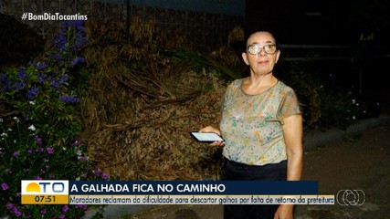 Falta de retorno da Prefeitura gera reclamações sobre o descarte de galhadas em Palmas
