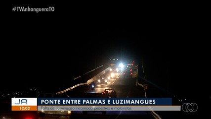 Motoristas reclamam da falta de iluminação na ponte entre Palmas e Luzimangues