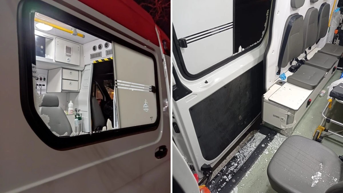 Homem agride ex-mulher e quebra janela de ambulância durante atendimento no ES