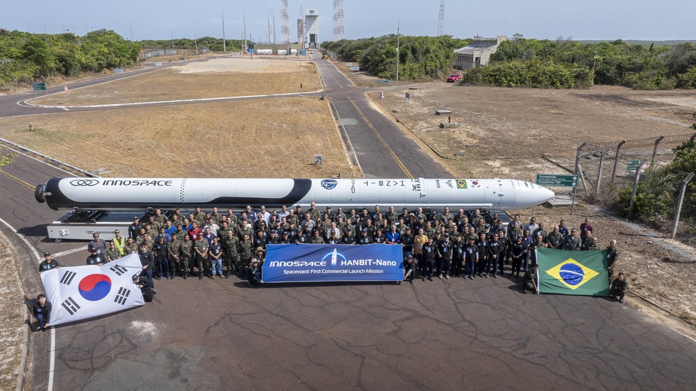 Primeiro foguete comercial será lançado no Brasil neste sábado (22). — Foto: INNOSPACE