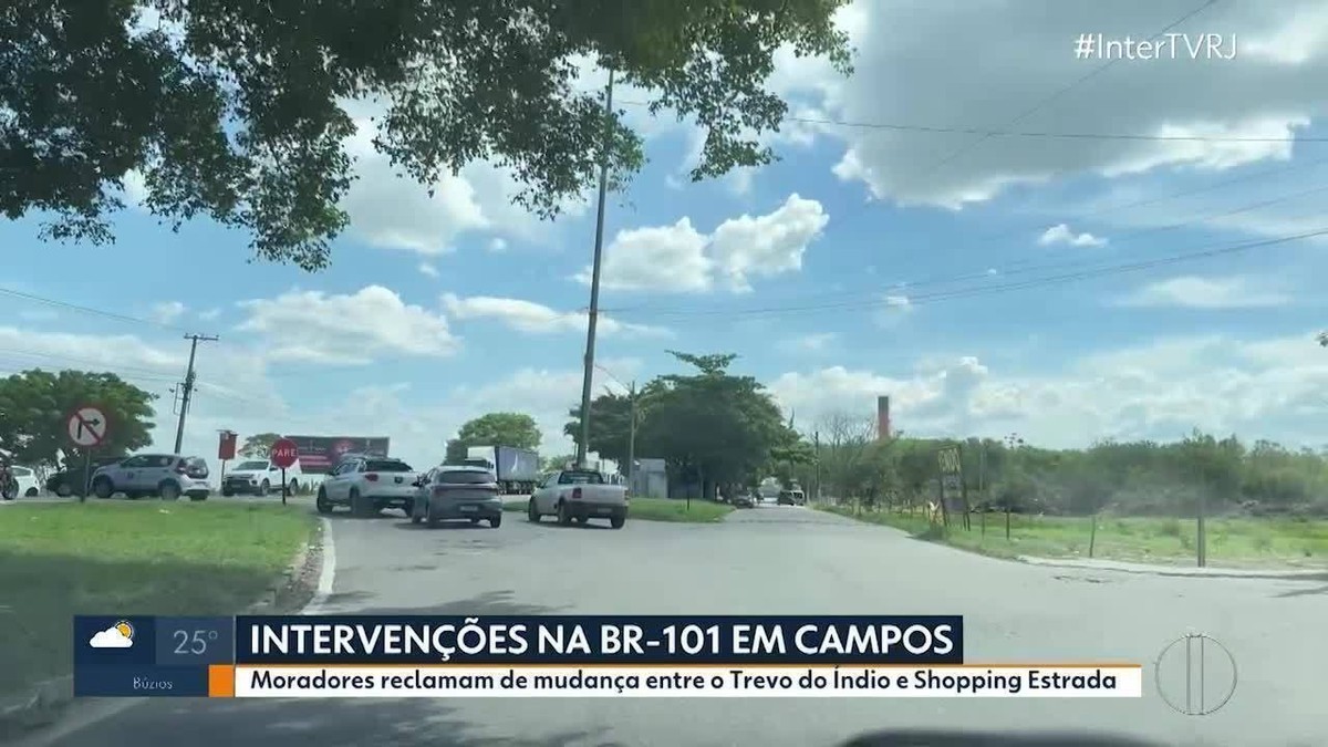 Comerciantes reclamam de queda no movimento após mudanças na sinalização da BR-101, em Campos