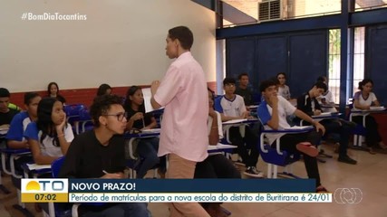 Prazo de matrículas para nova unidade escolar no distrito de Buritirana é prorrogado
