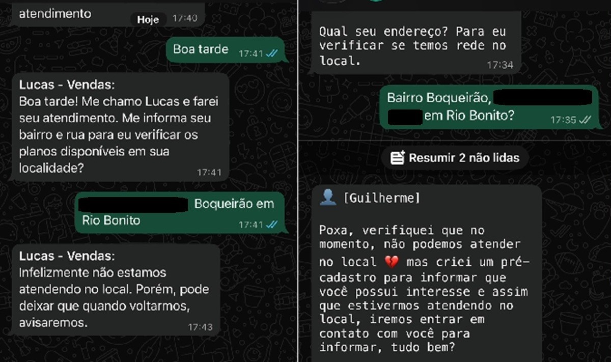 Funcionários de operadoras de internet denunciam sofrer ameaças em bairro de Rio Bonito; moradores ficam sem serviço