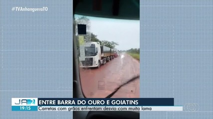 Trecho entre Barra do Ouro e Goiatins é tomado por lama e tem trânsito prejudicado