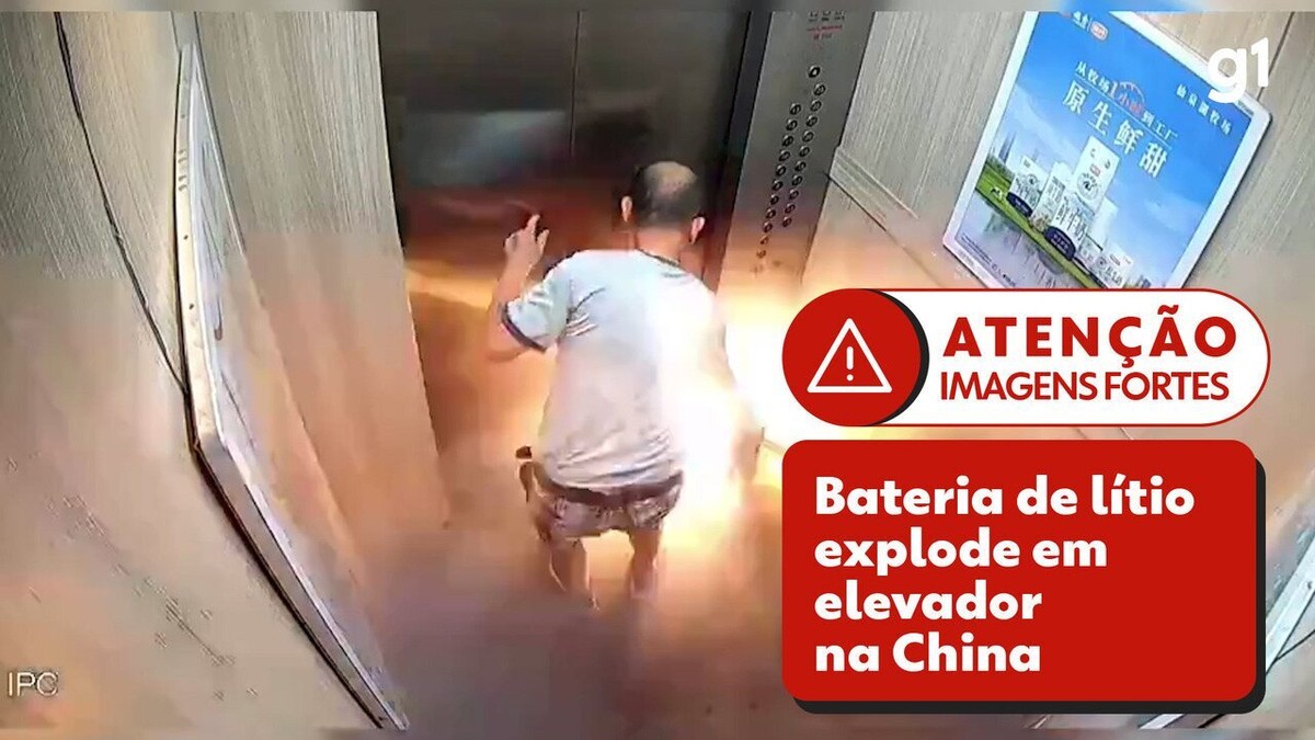 Vídeo mostra bateria de lítio explodindo em elevador da China; saiba como evitar acidentes