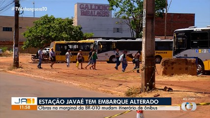 Obras alteram embarque na Estação Javaé, em Palmas