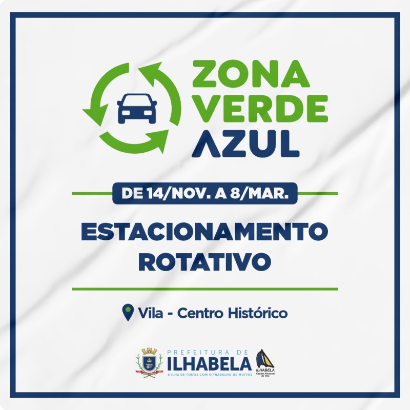 Alta temporada: Prefeitura de Ilhabela (SP) inicia cobrança de estacionamento rotativo