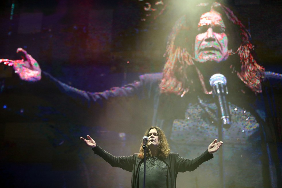 Ozzy Osbourne durante sua apresentação no festival Monsters of Rock, em São Paulo, em abril de 2015 — Foto: JF Diorio/Estadão Conteúdo