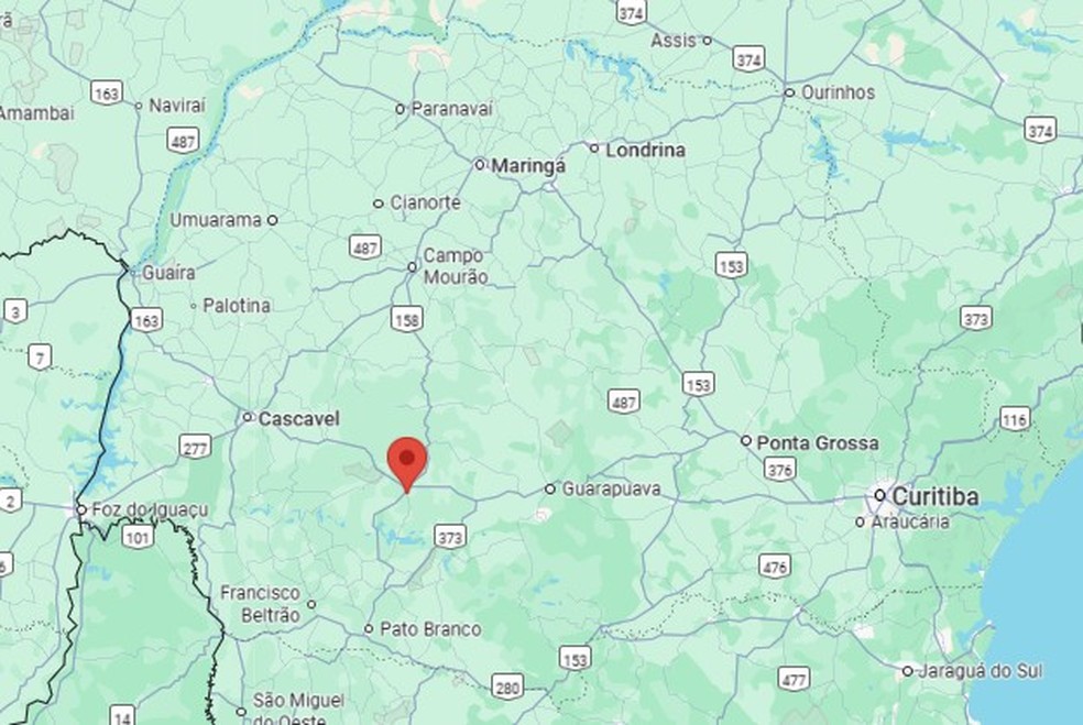 Pare-e-siga será feito na BR-277, que liga o oeste ao leste do estado — Foto: Reprodução/Google Maps