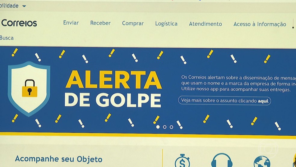 Correios emitem alerta para novo golpe que envolve compras feitas pela internet — Foto: Reprodução/TV Globo