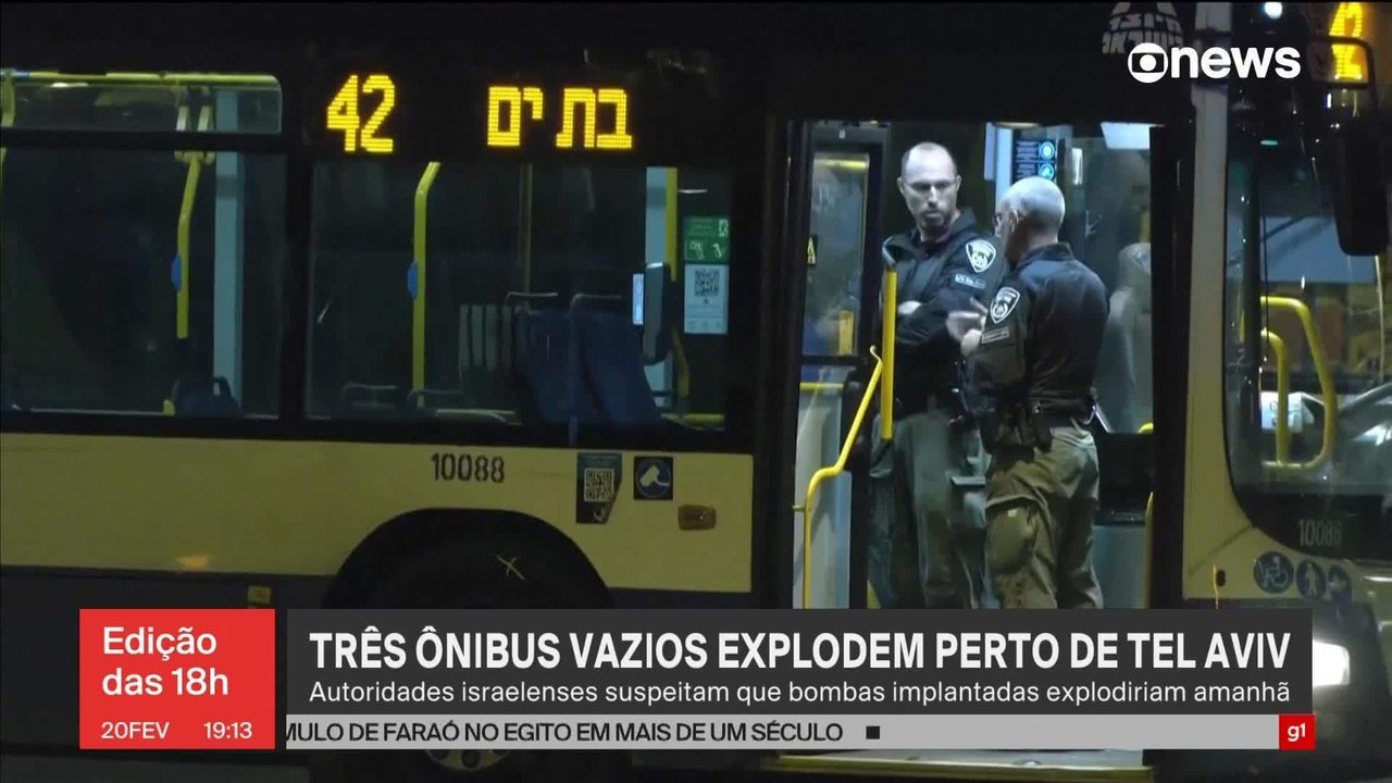Ônibus explodem nos arredores de Tel Aviv; não há relato de feridos