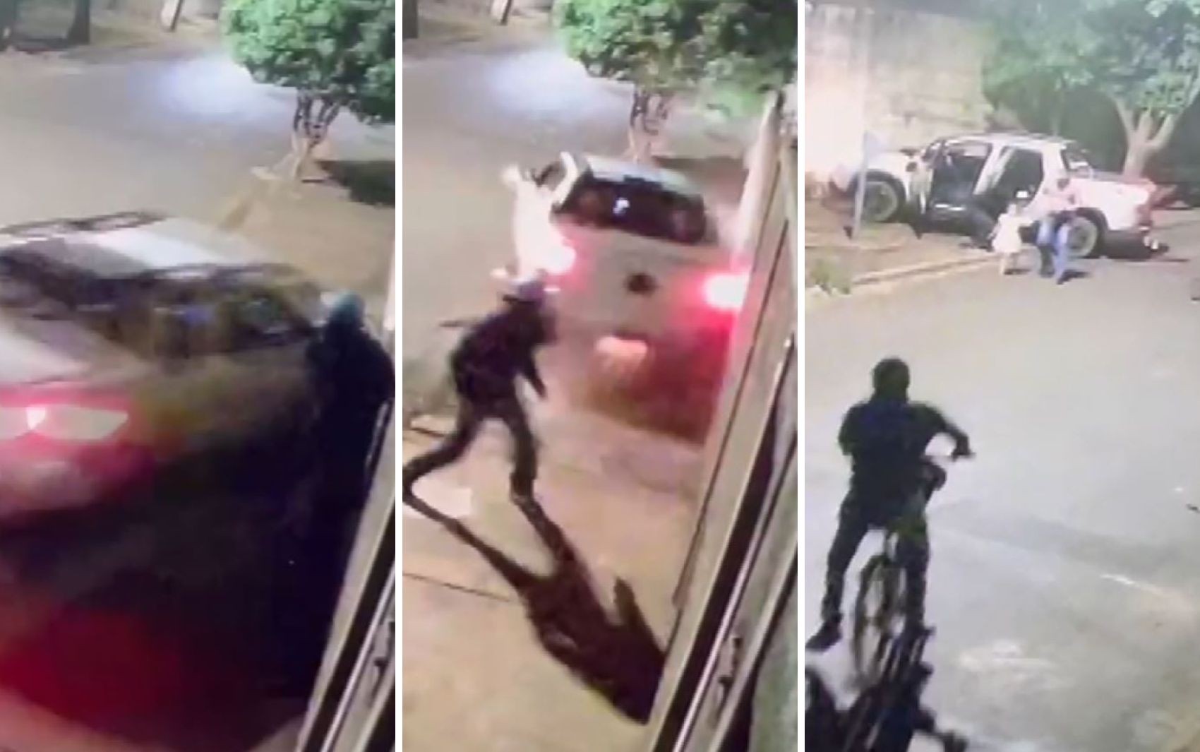 Motorista tenta atropelar assaltante para fugir de roubo, mas acaba rendido com crianças no carro em SP; VÍDEO