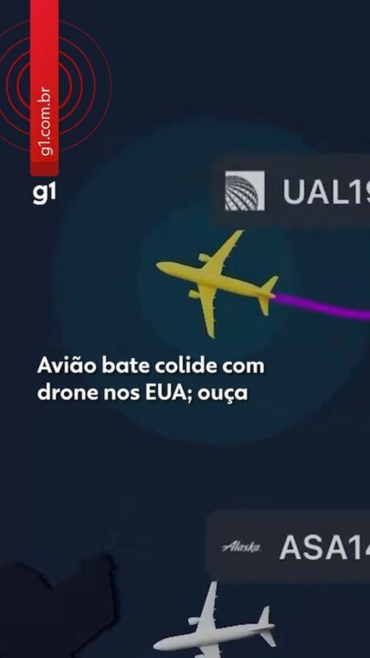 Avião bate contra drone a 1.000 m de altitude pouco antes de pousar nos EUA