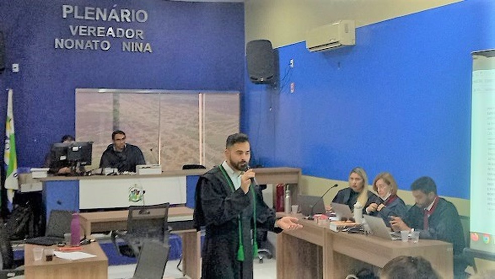 O Tribunal do Júri foi realizado no dia 1º de junho, nas dependências da Câmara de Vereadores de São Mateus, sendo presidido pelo juiz Raphael de Jesus Serra Amorim. — Foto: Divulgação/CGJ -MA