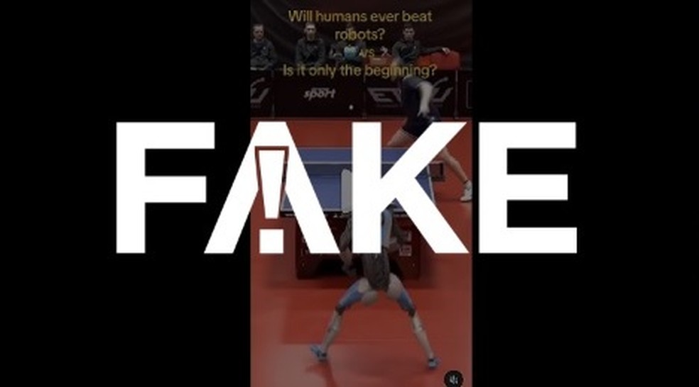 É #FAKE vídeo que mostra robô fazendo jogada genial em partida de tênis de  mesa, Fato ou Fake