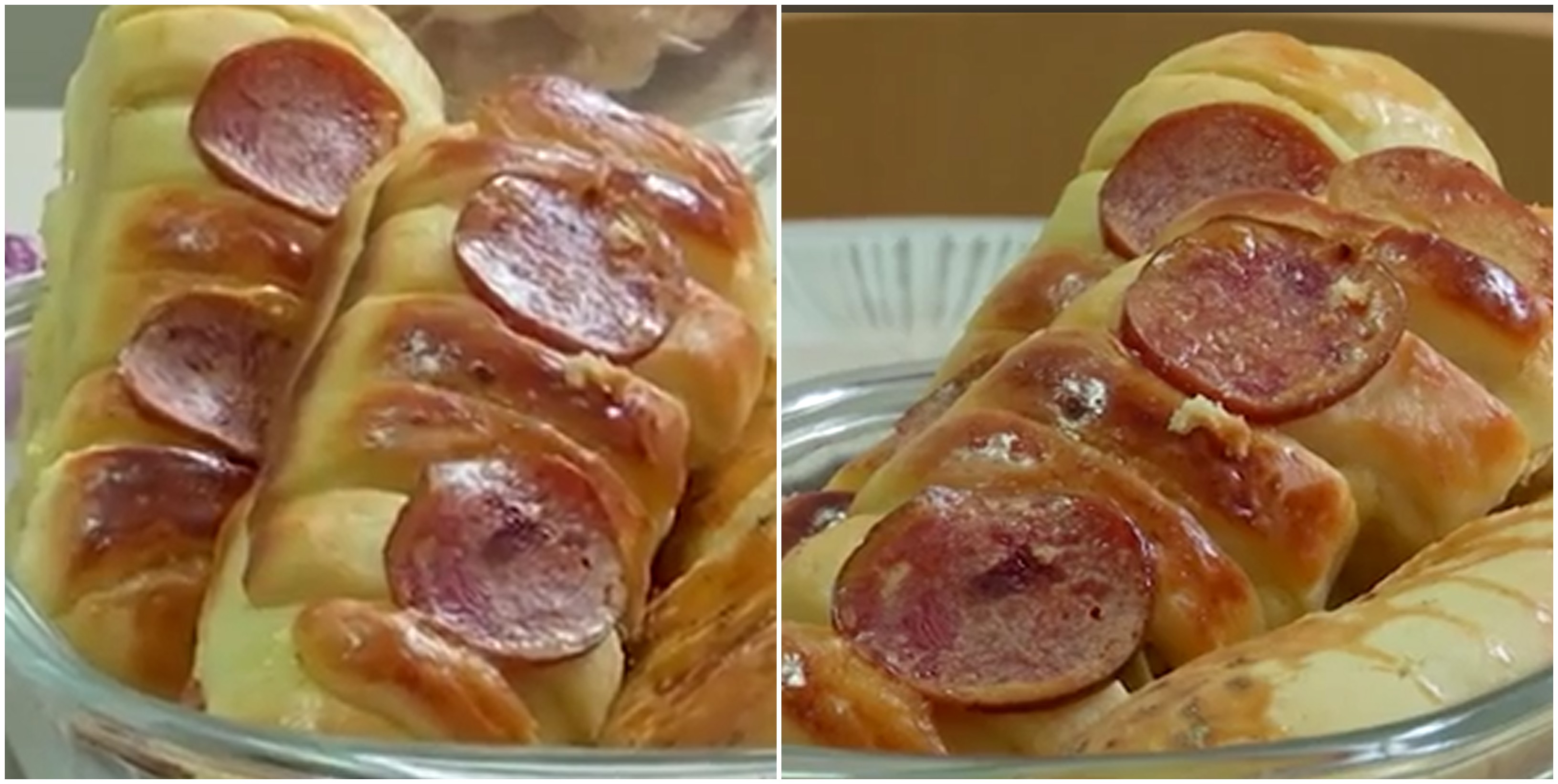 Faça cinco pães de calabresa com queijo usando esta receita de massa leve e preparo rápido​‌​
