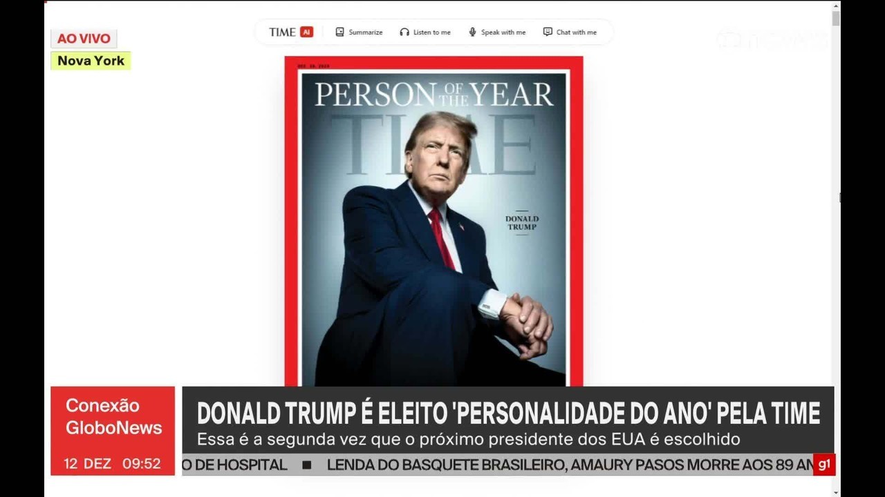 Trump é eleito pessoa de 2024 pela revista Time