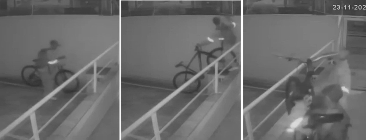 Câmeras registram furto de duas bicicletas em condomínio de Campos