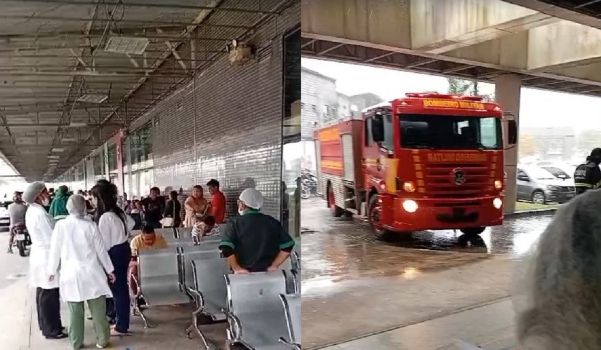 Curto-circuito assusta pacientes no Hospital Abelardo Santos, em Belém