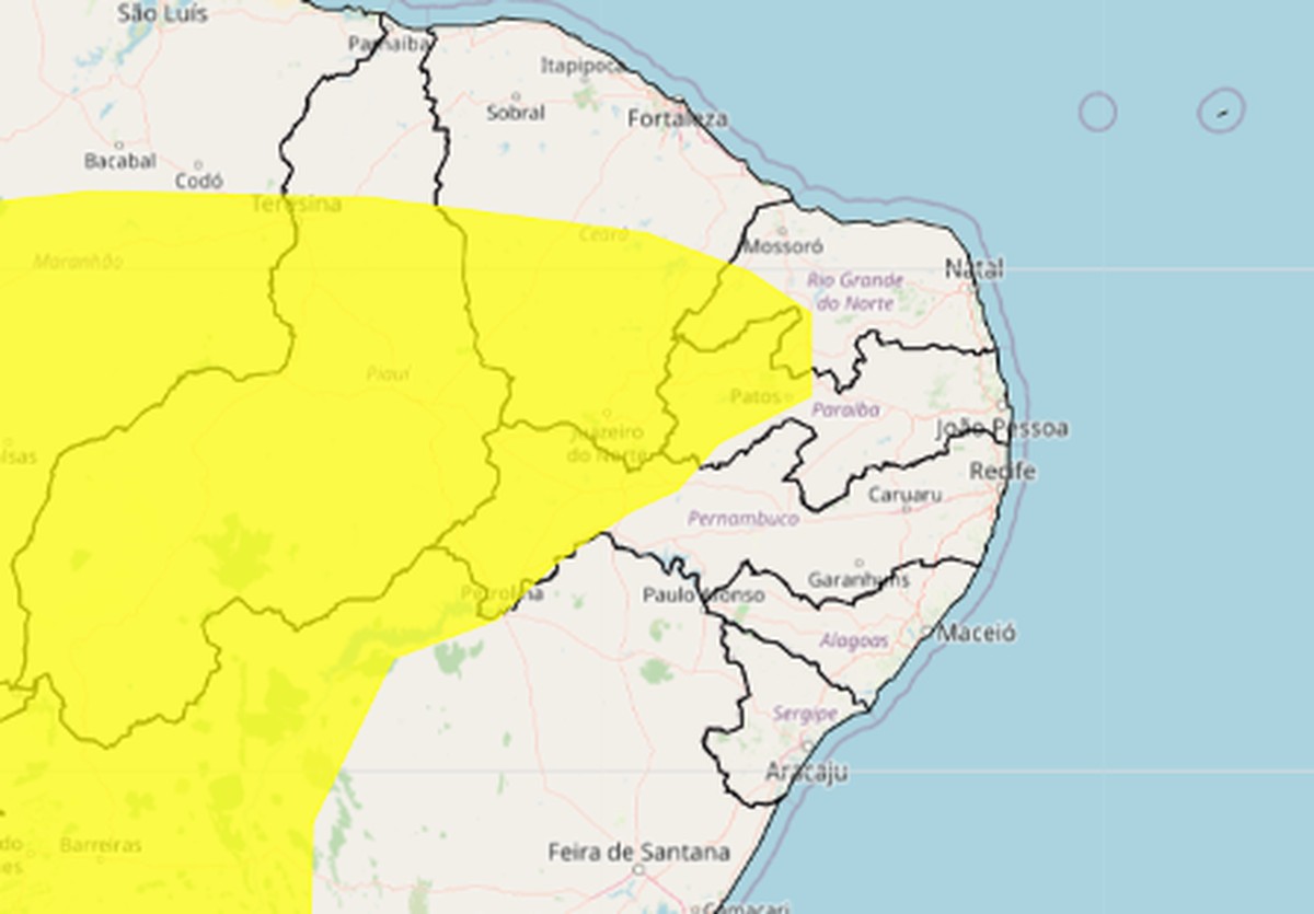 Inmet emite alerta amarelo para baixa umidade em 75 municípios da ...