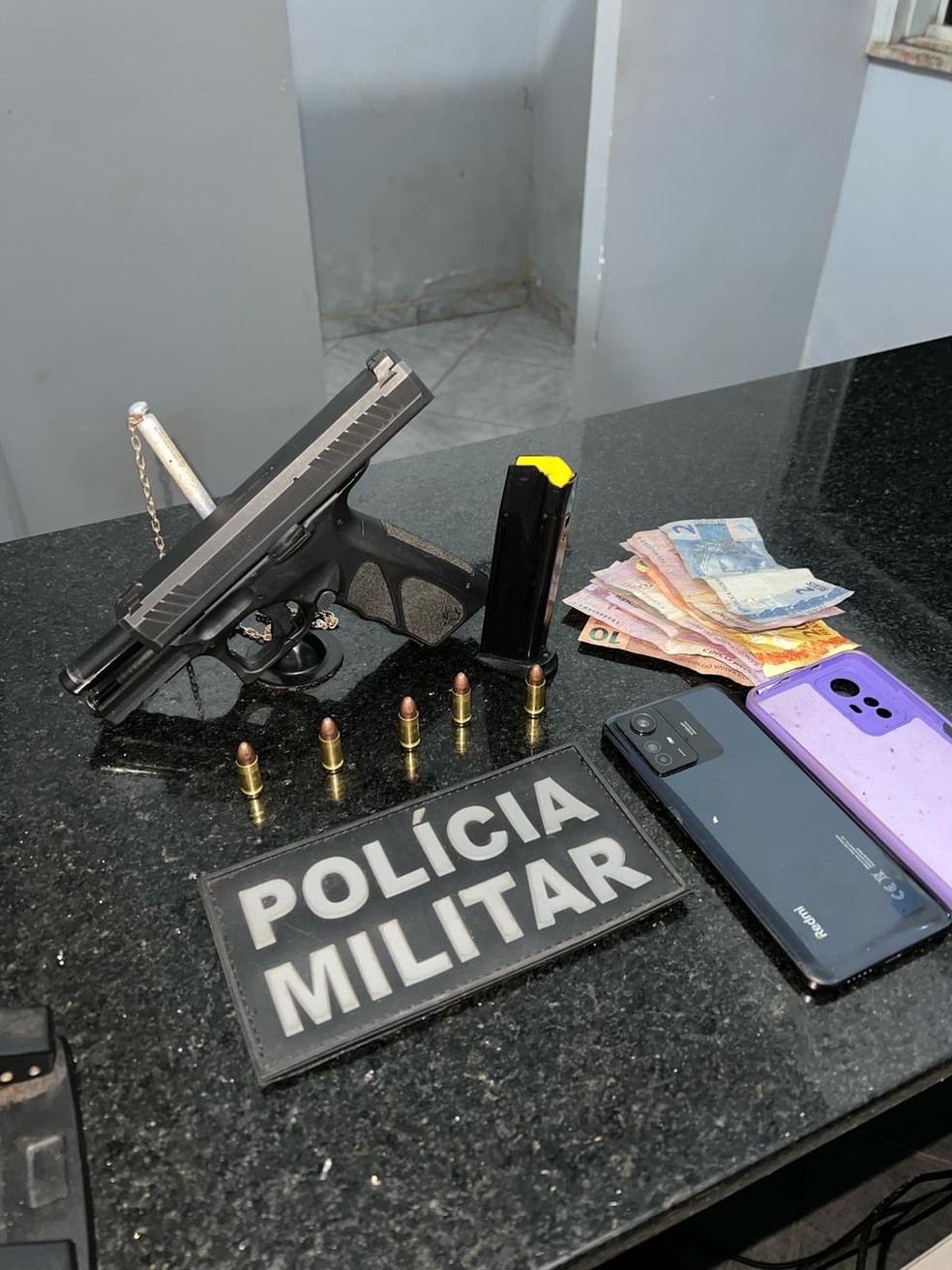 Dupla armada é presa suspeita de tentar praticar assaltos no interior do Maranhão — Foto: Divulgação/Polícia Militar do Maranhão