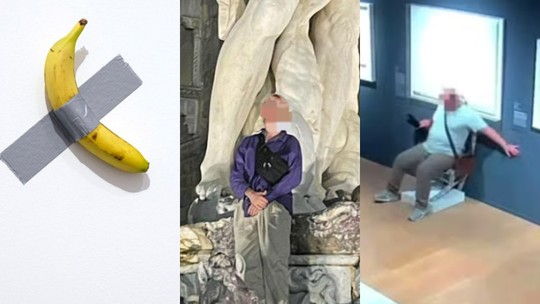 Quadro de 300 anos rasgado e banana milionária comida: veja casos de obras de arte danificadas por turistas - A busca pela foto perfeita em museus e monumentos tem causado danos a peças valiosas. Relembre algumas das 'gafes' mais marcantes.