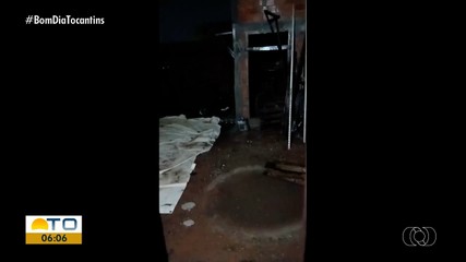 Telespectador compartilha imagem da chuva nesta madrugada em Araguaína