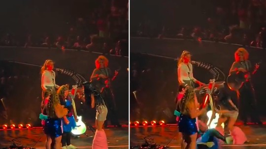 Fã de Katy Perry desmaia no palco durante show em Detroit - Jovem convidada pela cantora para subir ao palco não resistiu à emoção e foi atendida por equipe médica.