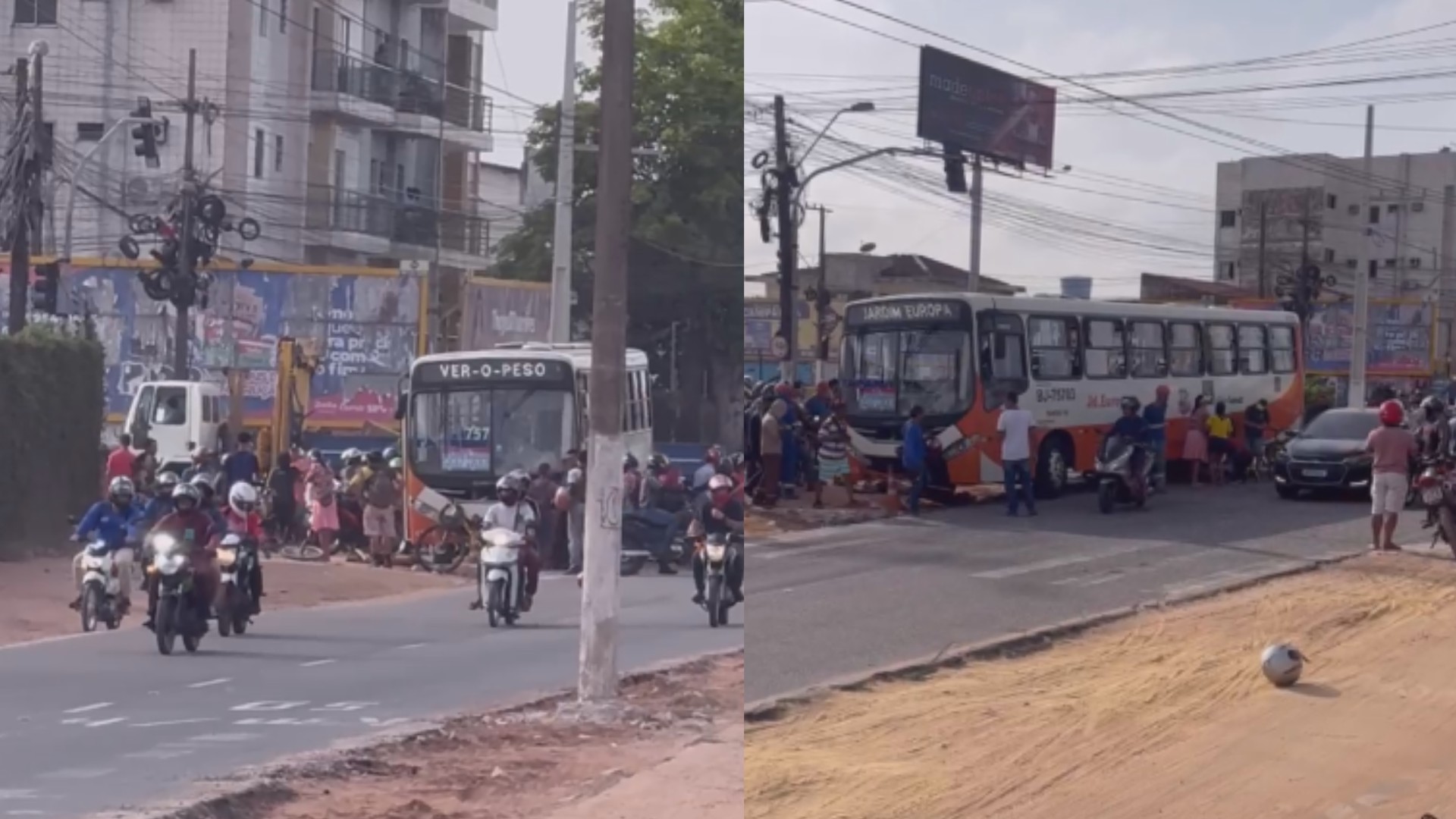 Motociclista e passageira morrem em acidente com ônibus em Ananindeua, na Grande Belém