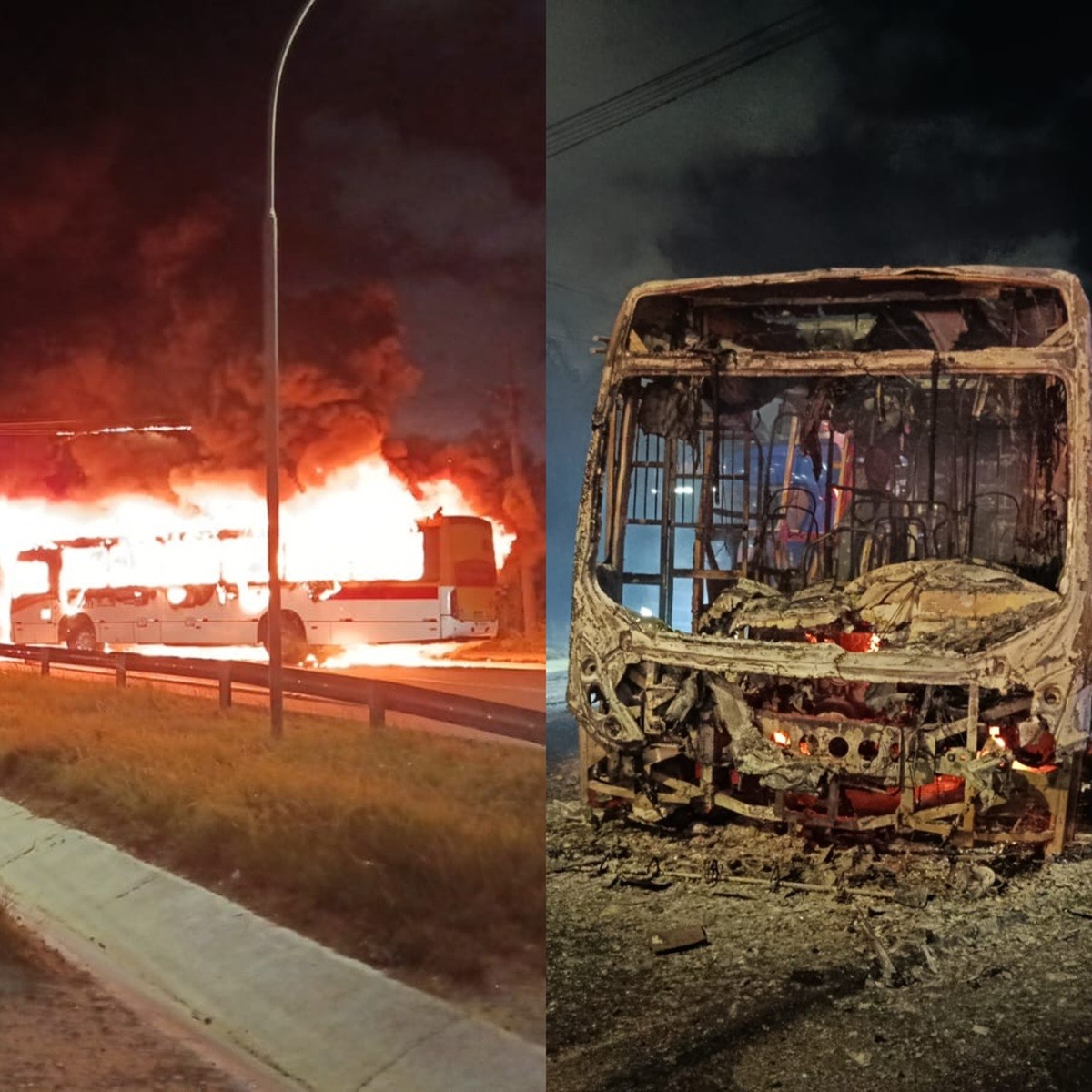 Ônibus é incendiado em protesto por morte de jovem no Recife