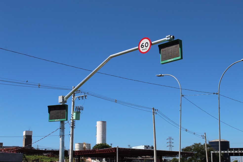 medidor de velocidade / radar / lombada eletronica — Foto: g1 / Cauê Adamuz