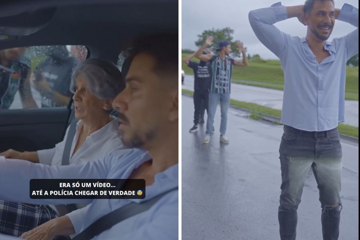 VÍDEO: cena de assalto com ator da Globo faz Guarda interromper gravação no interior de SP