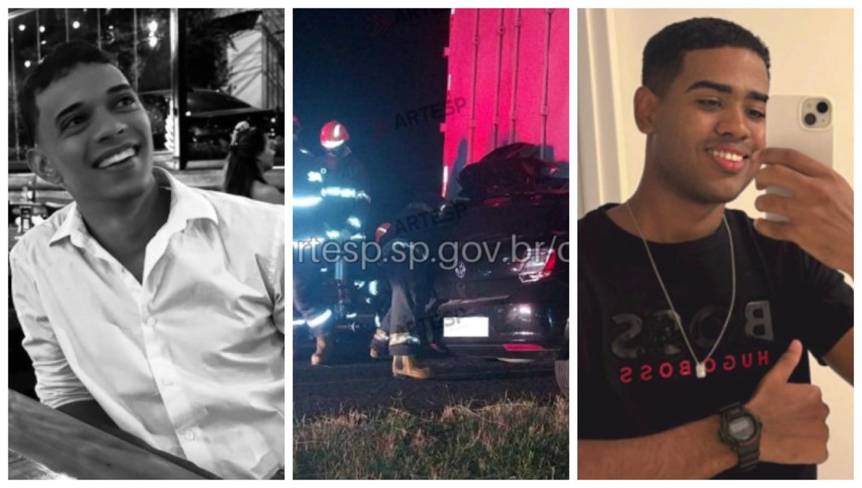 Policial militar e passageiro de carro morrem em grave acidente no interior de SP