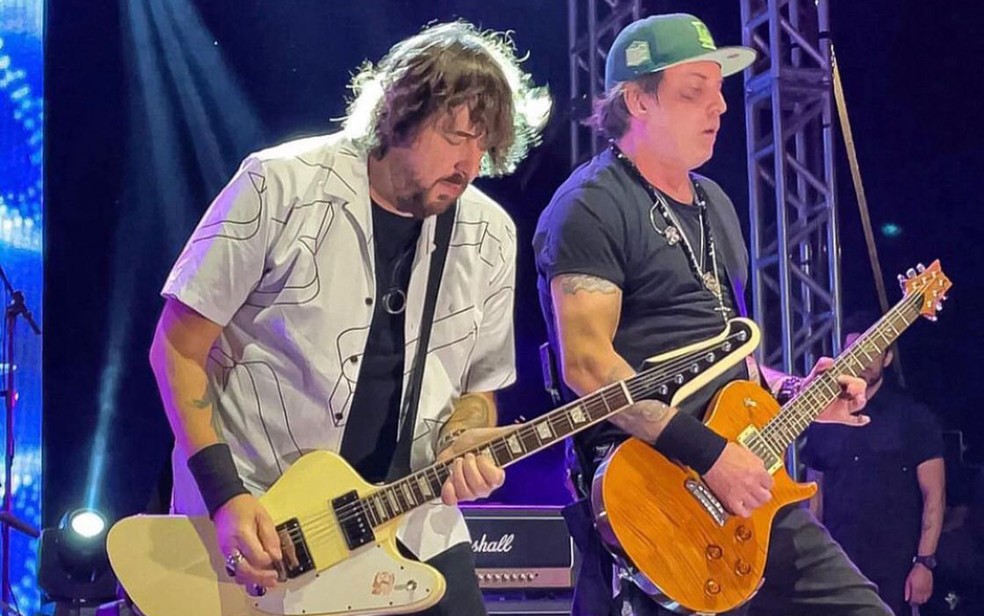 Thiago Castanho e Marcão Britto são fundadores do Charlie Brown Jr — Foto: Eduardo Andrade
