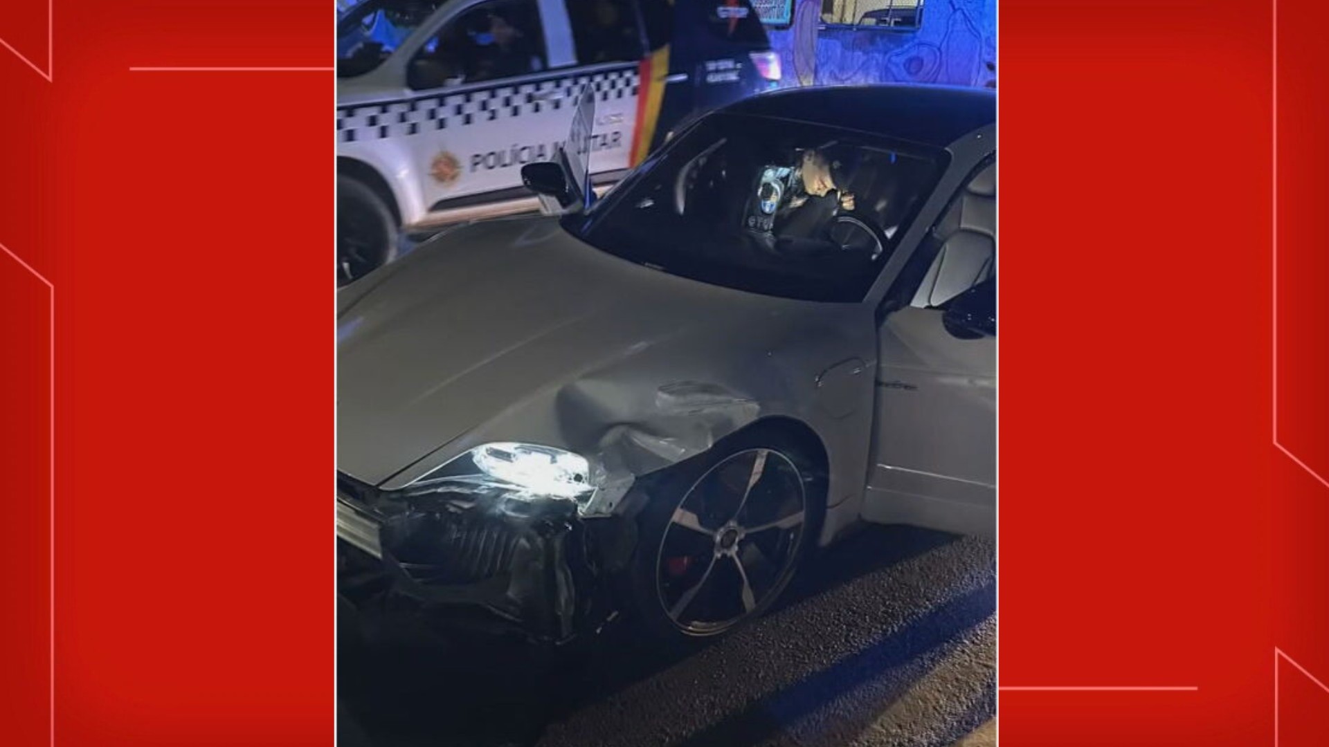 Motorista de porsche bate em dois carros, foge e é perseguido pela PM no DF