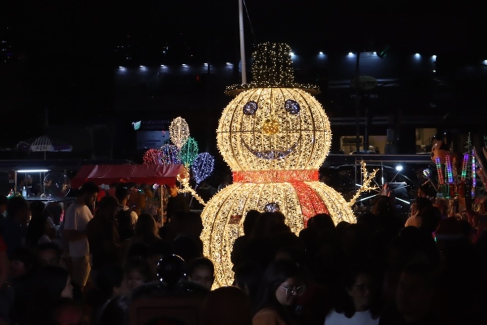 Inauguração do Natal Iluminado em Taboão da Serra — Foto: Antônia Alves/SECOM