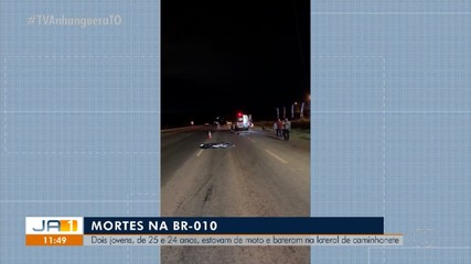 Dois jovens morrem após moto ser atingida por caminhonete em Palmas