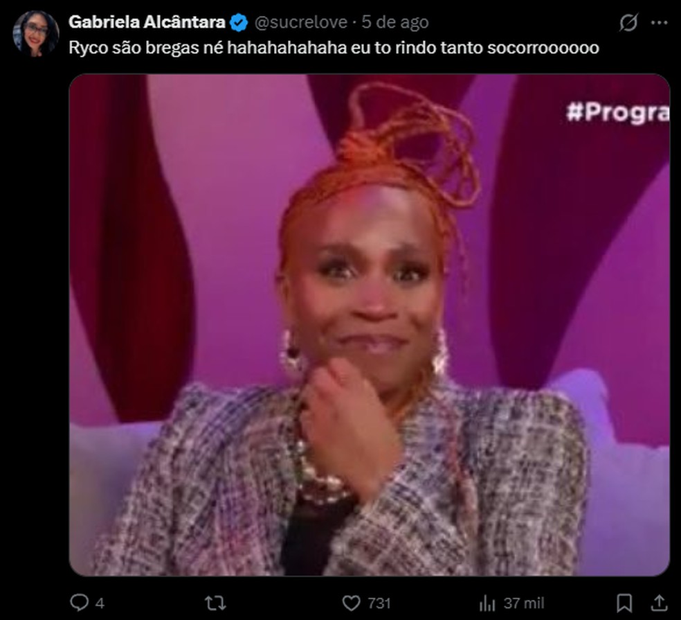 Comentário sobre festa com sereias — Foto: Reprodução/X