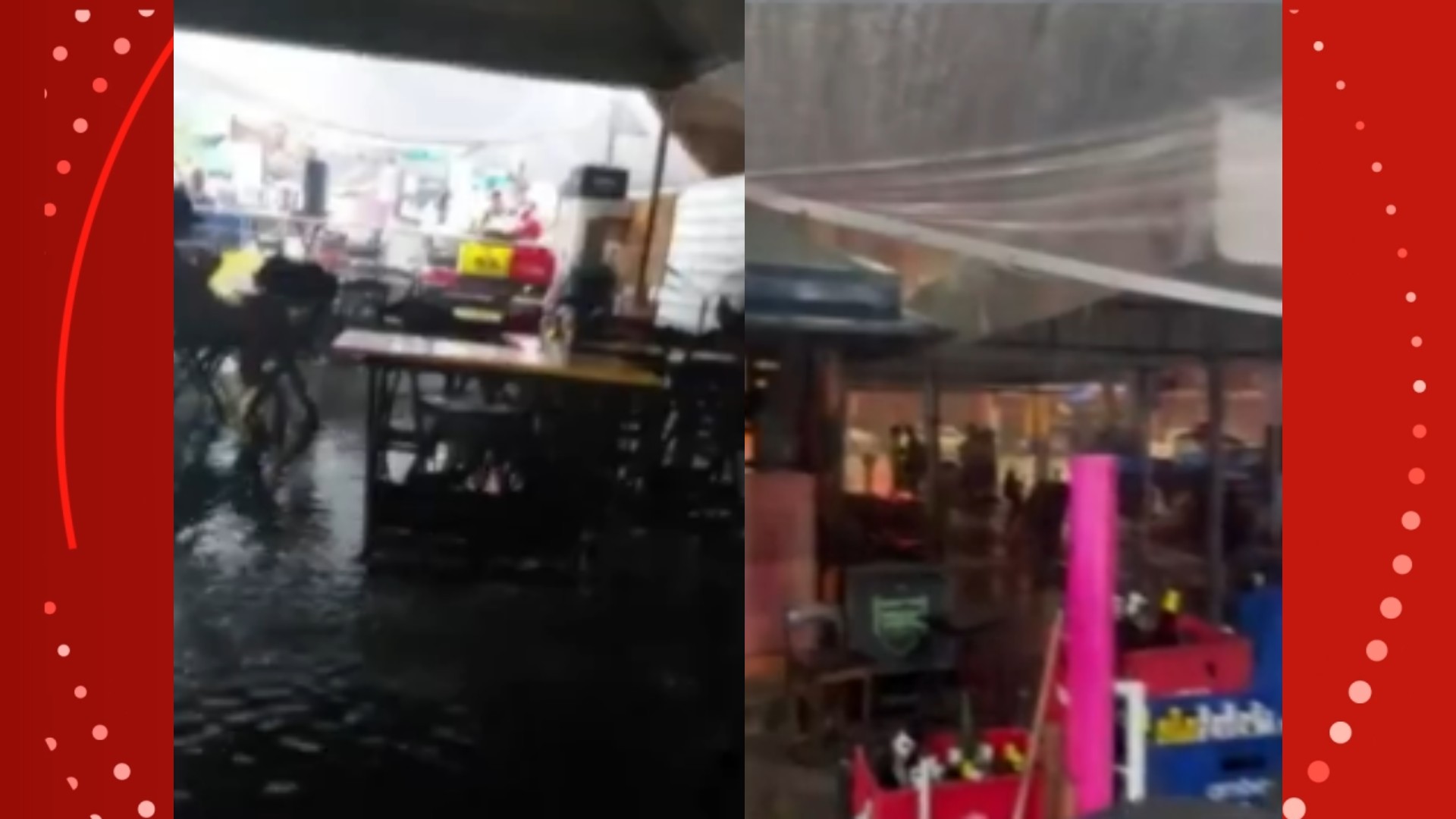 Chuva causa transtornos a feirantes do Ver-o-Peso abrigados em espaço provisório, em Belém