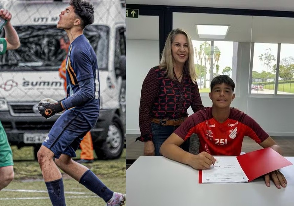 Bruninho assinou contrato com o Athletico-PR. — Foto: Reprodução