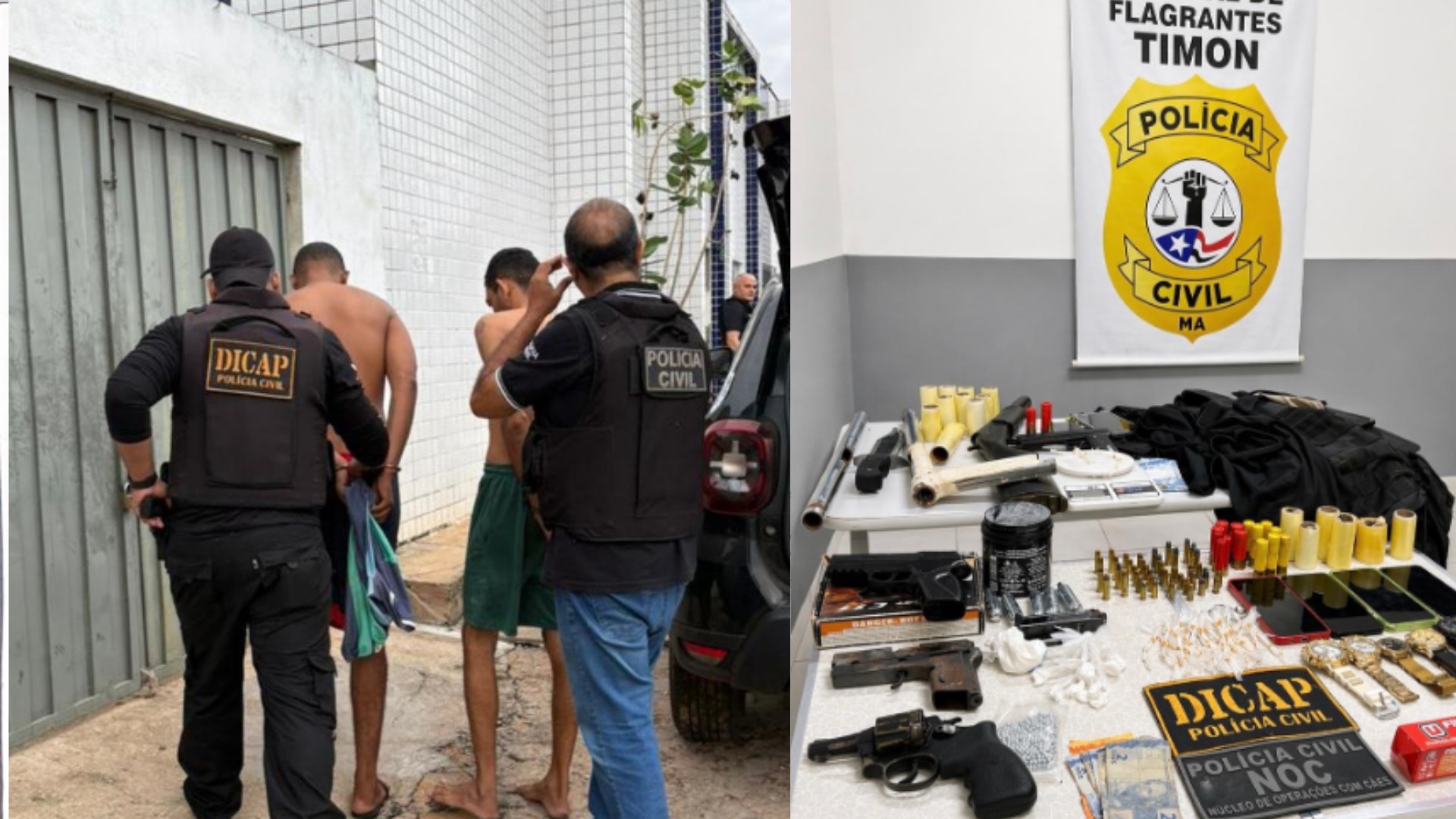 Polícia Civil prende dois homens que se passavam por policiais para cometer crimes em Timon