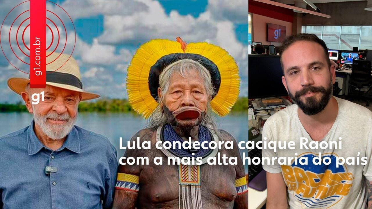 Lula condecora cacique Raoni com a mais alta honraria do país: 'Um dos grandes nomes da história'