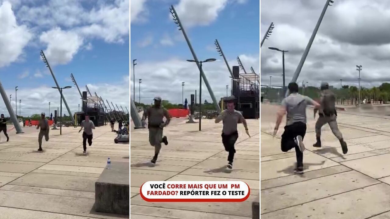Desafio Épico! PM do RS Lança Corrida e Repórter Testa: Quem Vence?
